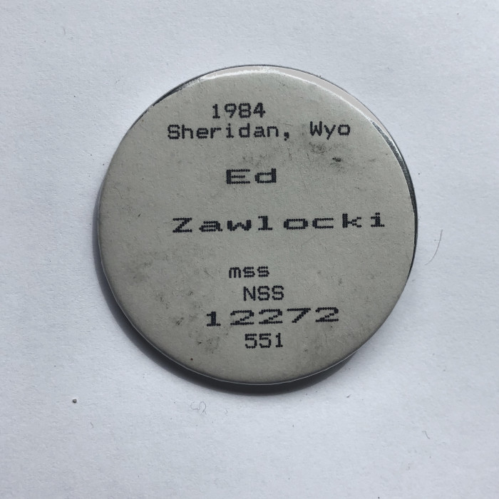 1984 NSS Convention Attendee Button Pin Name Badge - Product Image