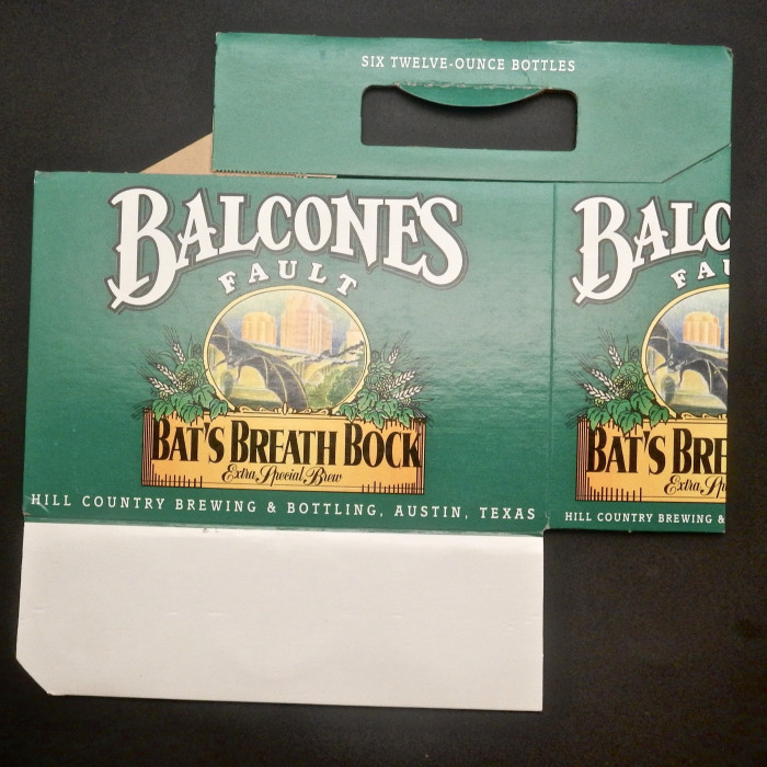 6 pack package, Balcones Fault Bat's Breath Bock - Product Image