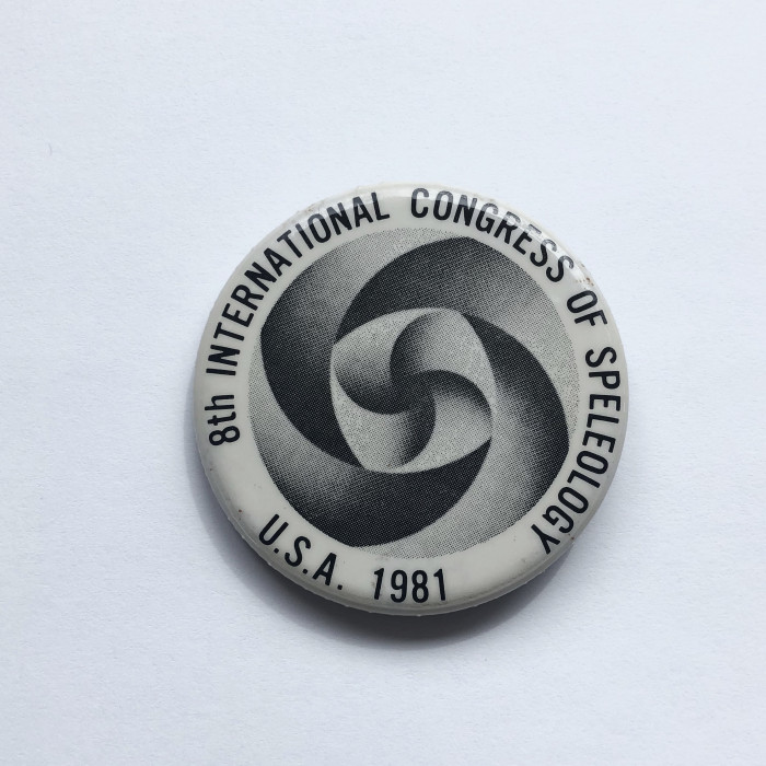 8th International Congress Of Speleology Button Pin 1981 - Product Image