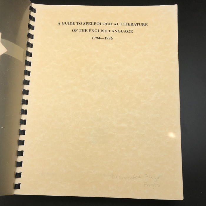A Guide to Speleological Literature of the English Language 1794-1996, - Product Image