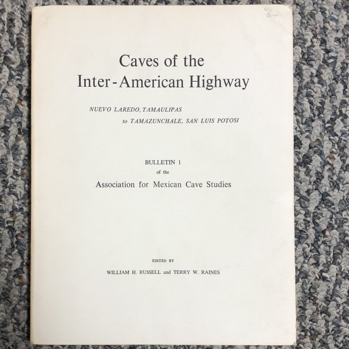 AMCS Bulletin 1, Caves of the Inter-American Highway, 1967 - Product Image