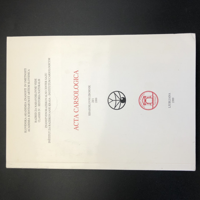 Acta Carsologica volume 28 #1, 1999 - Product Image