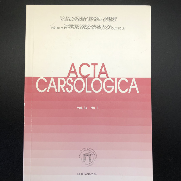 Acta Carsologica volume 34 #1, 2005 - Product Image