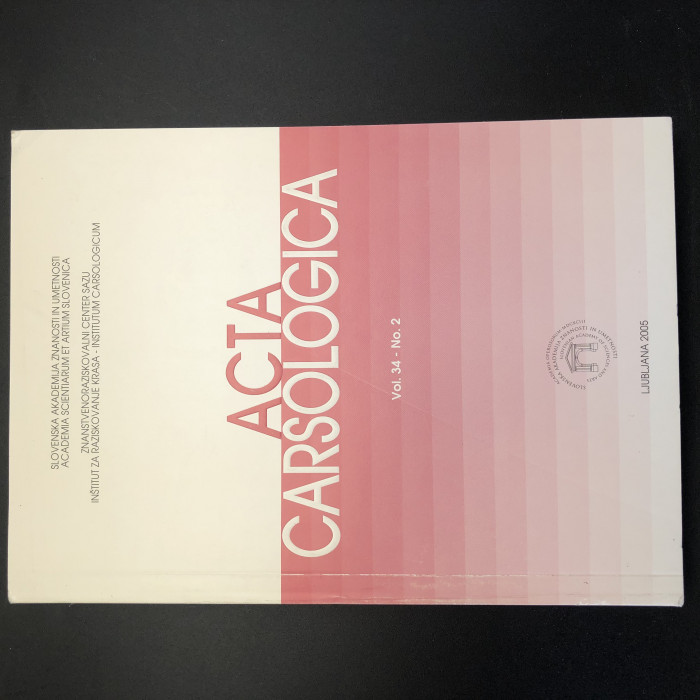 Acta Carsologica volume 34 #2, 2005 - Product Image