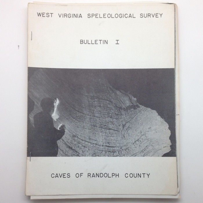 BULLETIN 1-- Caves of Randolph County SOLD