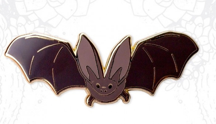 Bat Enamel Pin With Informative Card