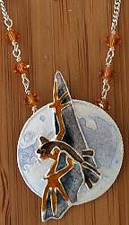 Bat in the Moonlight Pendant