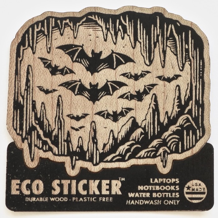 Bats In Cave Eco Sticker - Product Image