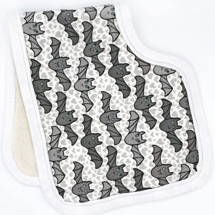 Benevolent Bats Organic Cotton Burp Cloth - Product Image