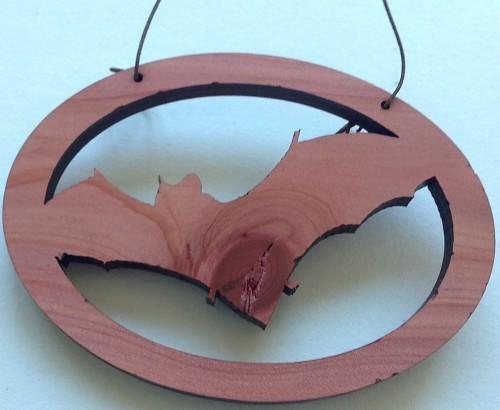Cedar Bat Ornament - Product Image
