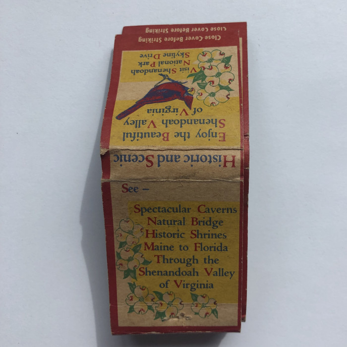 Shenandoah Valley Matchbook Cover - Product Image