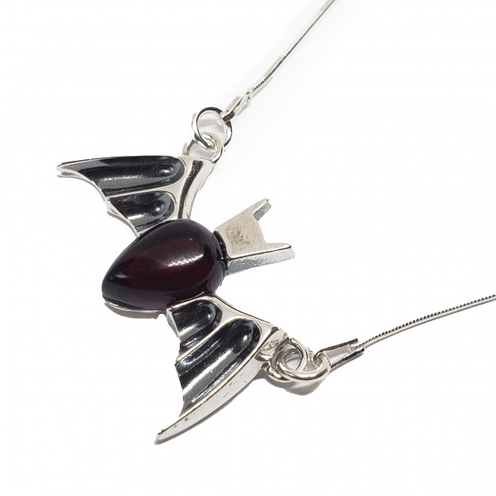 CherryAmberBatNecklace