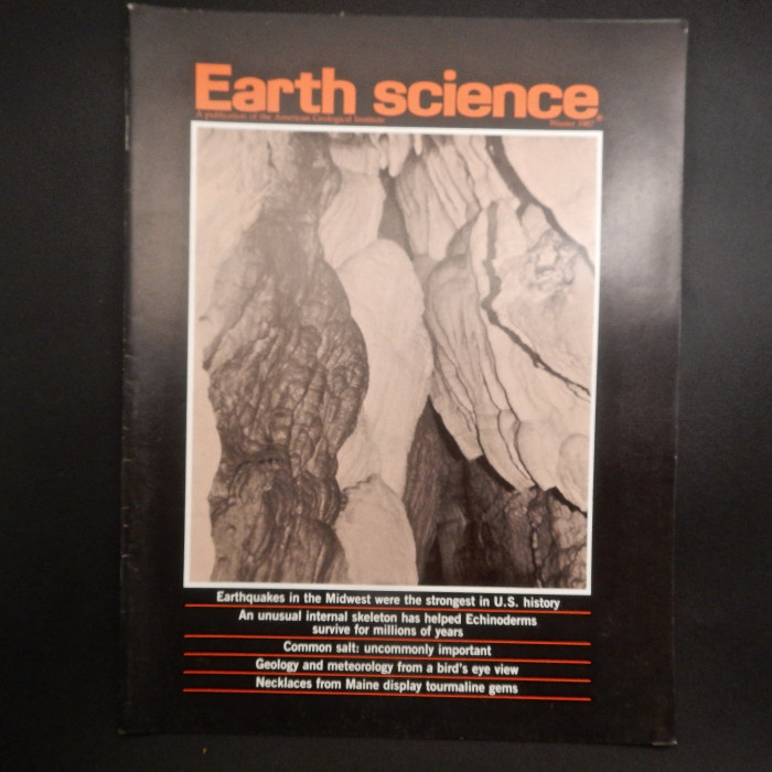 Earth Science Winter 1987.  (Just cover photo) - Product Image