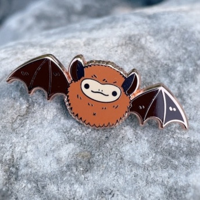 Eastern Red Bat Enamel Pin - Product Image