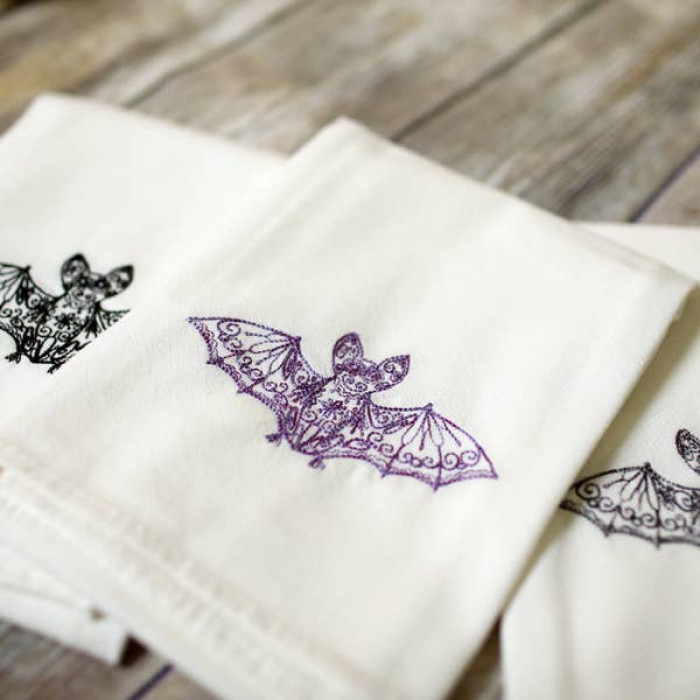 EmbroideredBatGuestTowel
