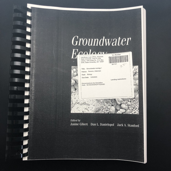 GroundWaterEcologyspiralboundphotocopy