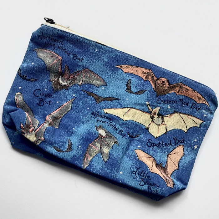Interpretive Bats Canvas Zipper Pouch - Product Image
