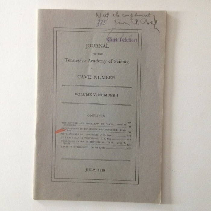 JournaloftheTennesseeAcadamyofScienceCaveNumber1930