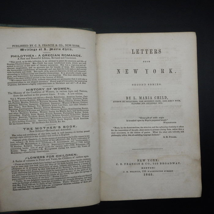 Letters from New York, second series - Product Image
