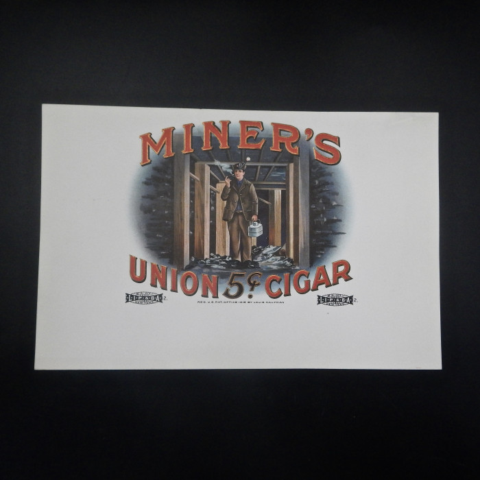 Miner's Union Cigar Label - Product Image
