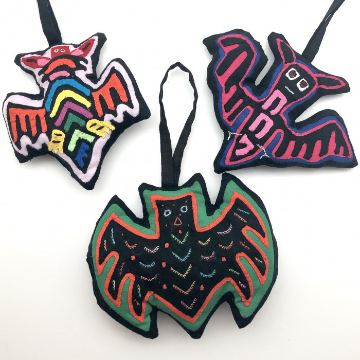 Mola Bat Ornament - Product Image