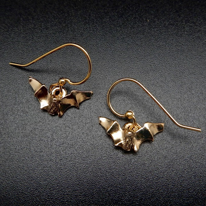 Myotis Gold Plate Earrings - Product Image
