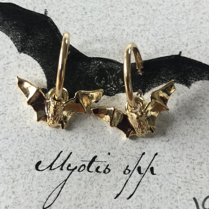 Myotis Gold Plate Hoop Earrings - OUT OF STOCK