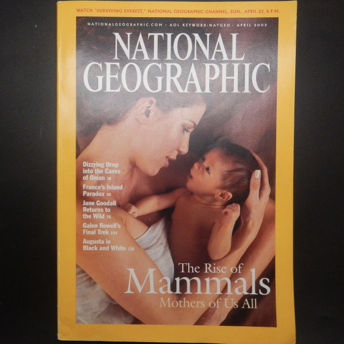 National Geographic, April 2003, Dizzying Drop into the Caves of Oman - Product Image