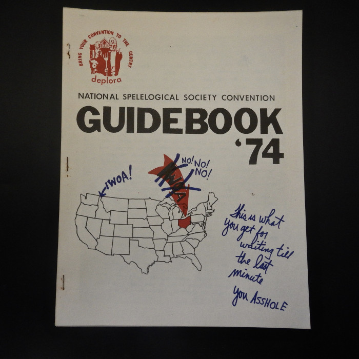 National Spelelogical Society Convention Guidebooks '74.  A parody 