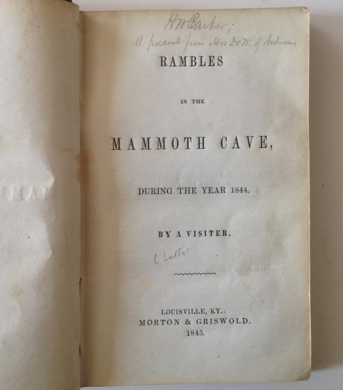 Rambles in the Mammoth Cave, During the Year 1844, by a Visitor (#2)