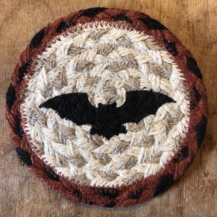 Rust/Black Bat Coaster - Product Image
