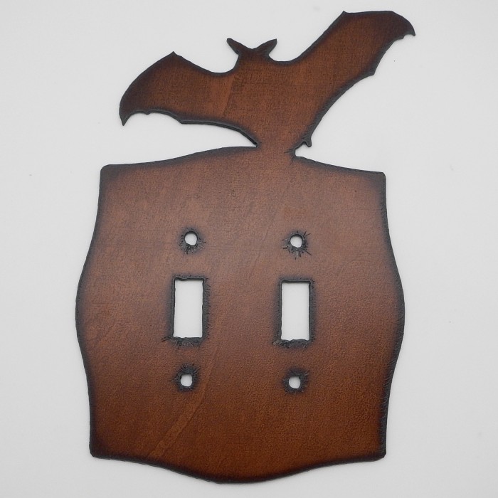Rustic Bat Double Switch Cover - Product Image