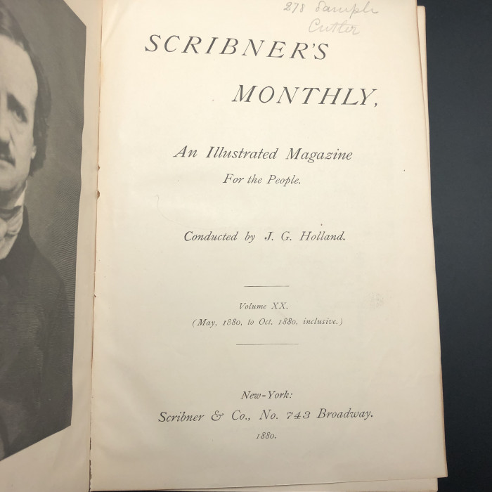 Scriber's Monthly Volume XX May 1880 to October 1880 (Mammoth Cave) - Product Image