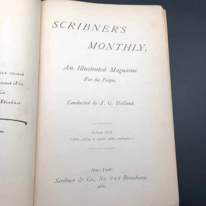 Scribner's Monthly Volume XIX November 1879 to  April 1880 (Indiana Caverns) - Product Image