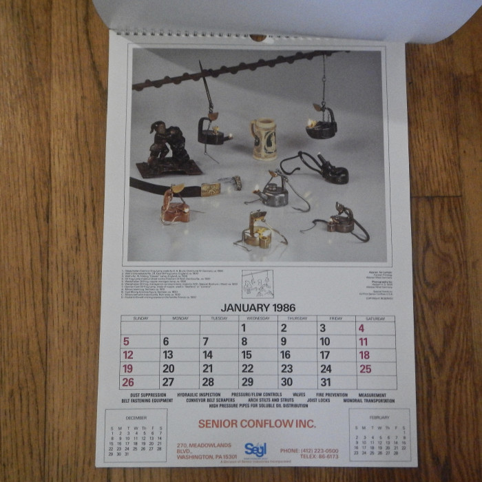 Senior Conflow Calendar Miners Lamp Collectors Series (#3-6, 1985-1987) sold individually