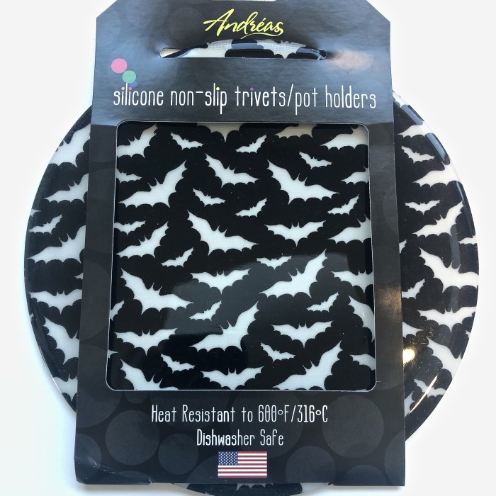 Silicone Black And White Non Slip 7 1/2 Inch Trivet/Pot Holder - Product Image