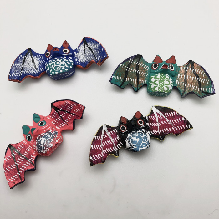 Small Oaxacan Carved Bat Figures - Product Image
