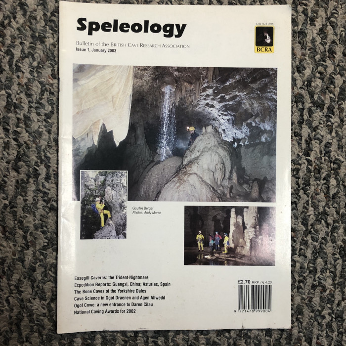 Speleology: Bulletin of the British Cave Research Association, #1 - Product Image