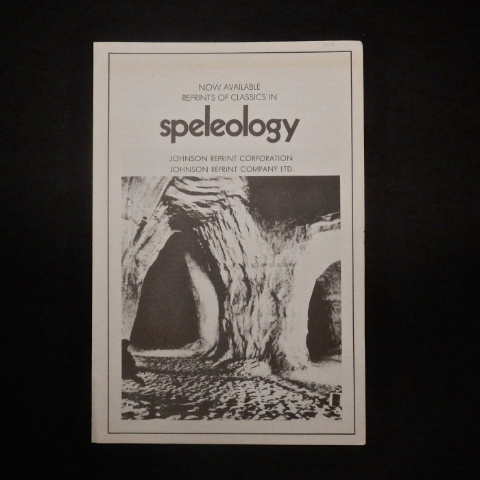 Speleology, Johnson Reprint Corp flyer - Product Image