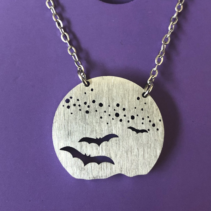 StarrySkiesBatFlightNecklace-StainlessSteel