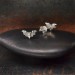 Sterling Silver Detailed Or Flat Tiny Bat Post Earrings