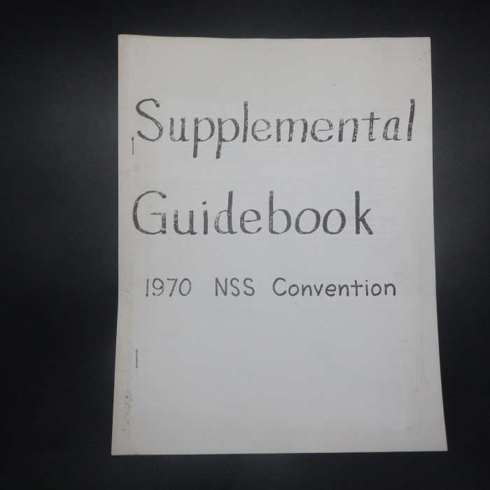 Supplemental Guidebook 1970 NSS Convention SOLD - Product Image
