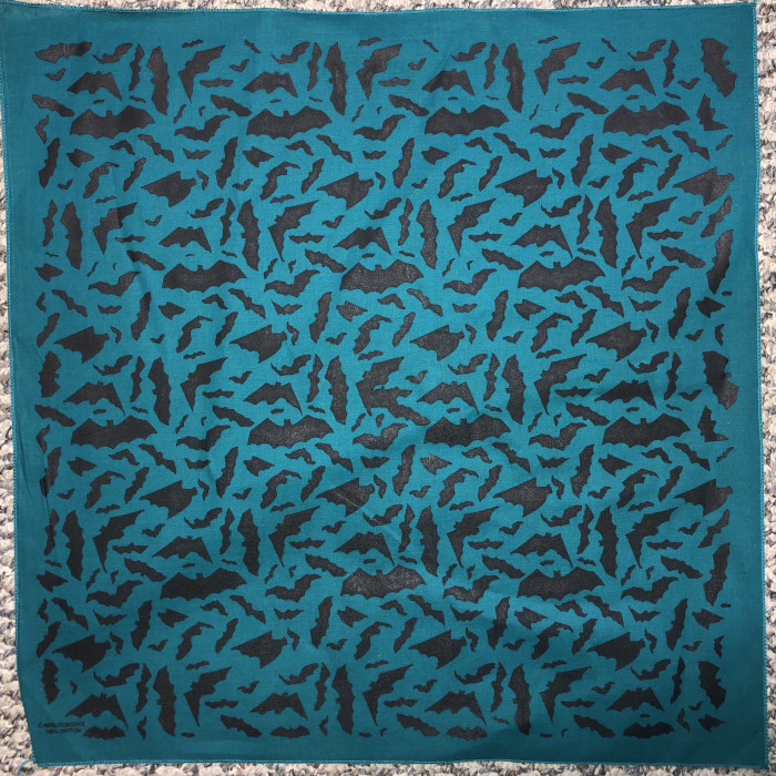 Teal Bat Bandanna - Product Image