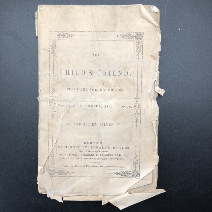 The Child's Friend, periodical includes last chapter of "Wanderings among the Pyrenees; or the Robber' Cave - Product Image