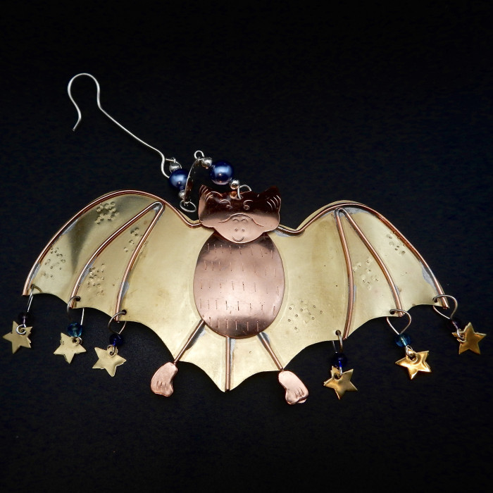 Three Dimensional Fair Trade Bat Ornament - Product Image