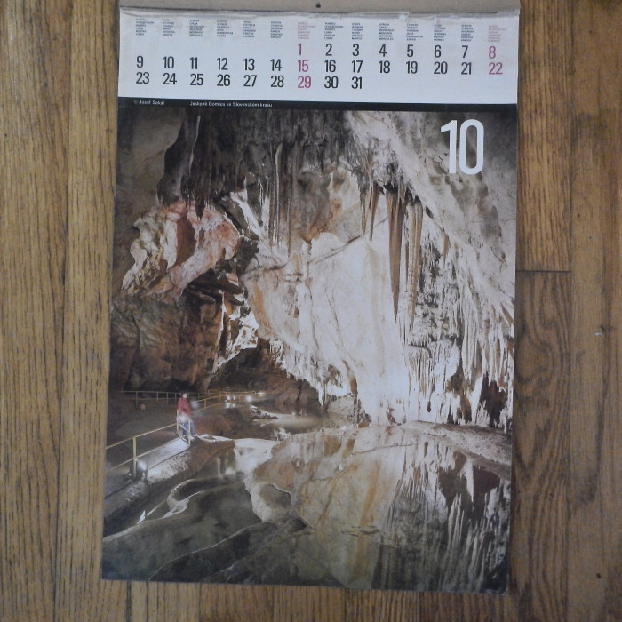 Three pages from a Slovenian calendar