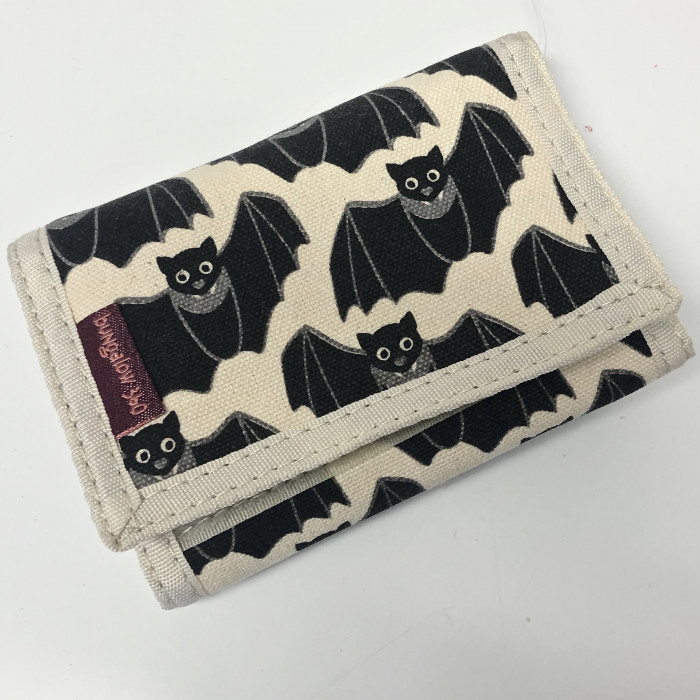 Trifold Cotton Canvas Bat Wallet