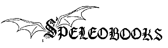 The Speleobooks wordmark in blackletter type, flanked by a pair of outstretched bat wings.